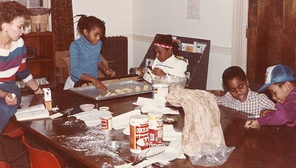 Children cooking