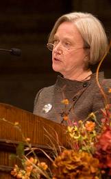 Shirley Tilghman speaking