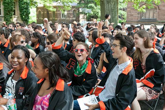 Class Day students crowd