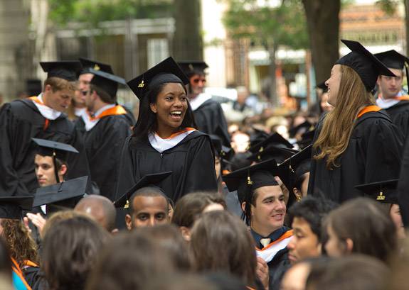 Commencement students