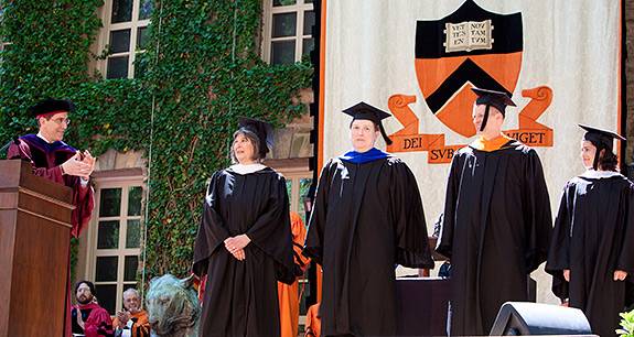 Commencement Eisgruber with teachers