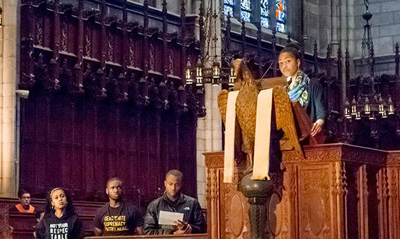 Christopher Eisgruber Chapel talk protestors
