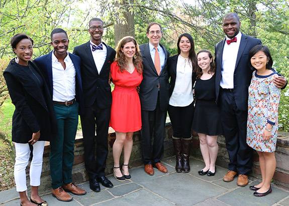 Spirit of Princeton Award Recipients with President Christopher Eisgruber