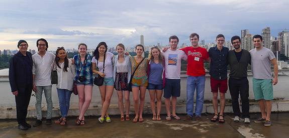 Urban Solutions students and professors in Sao Paulo