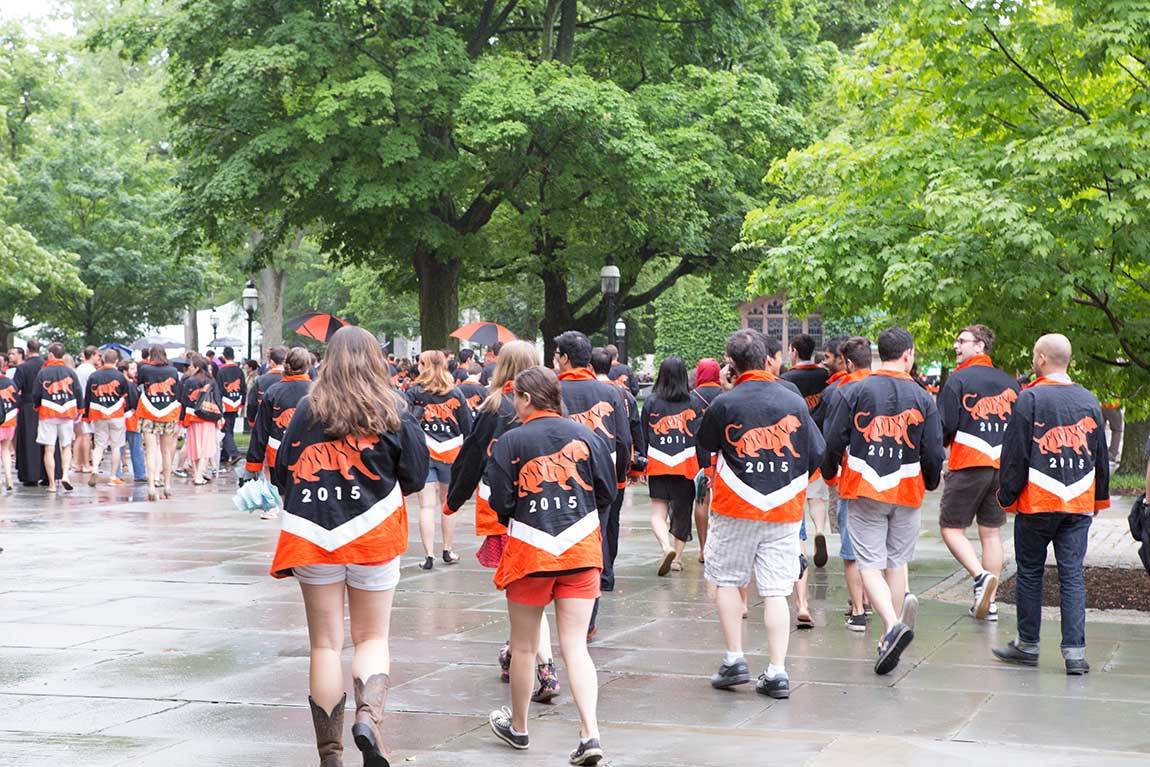 Class Day 2015 seniors leaving the chapel