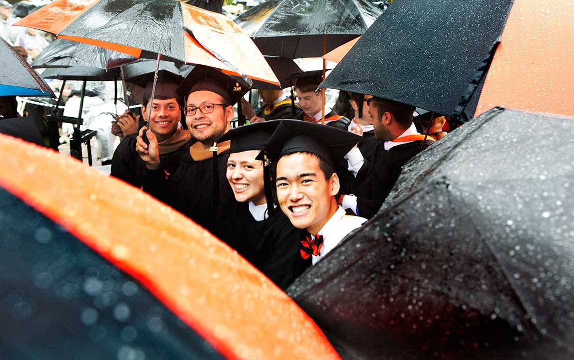 Commencement 2015 graduates during the ceremony
