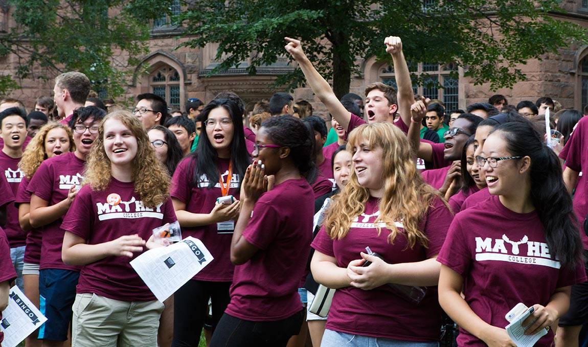 Opening Exercises Mathey students before the procession