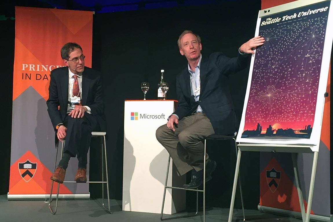 Christopher Eisgruber speaks with Brad Smith