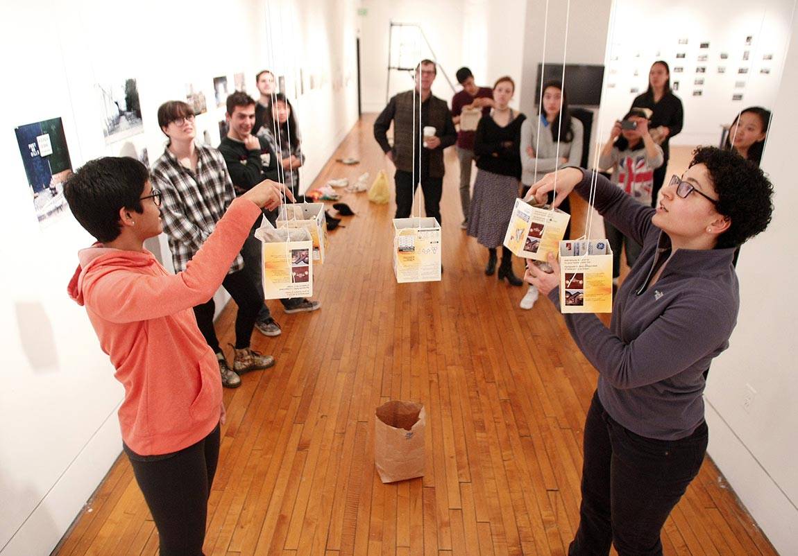 Extraordinary Processes students with hanging bridge with weights