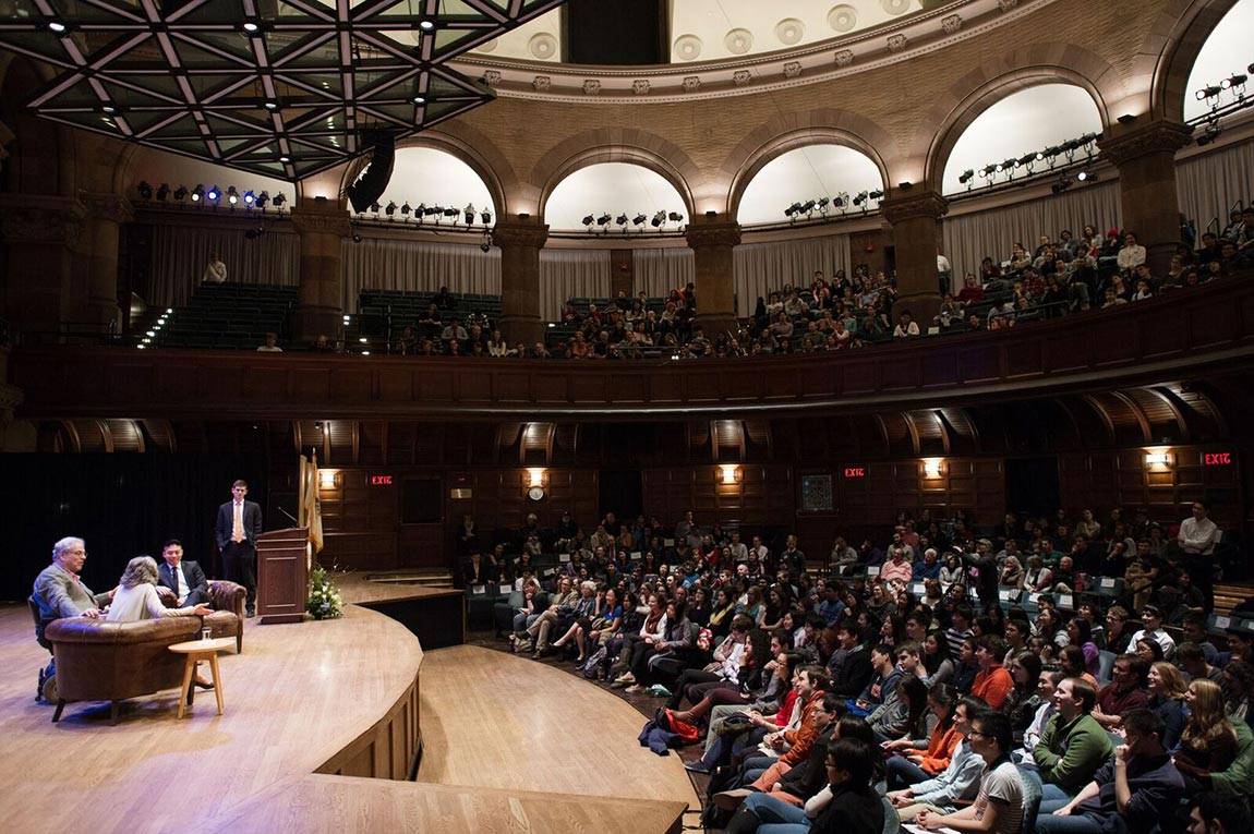 Full room in McCosh Hall for the talk