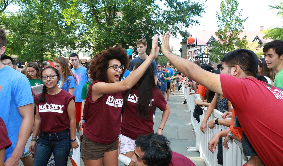 Opening Exercises 2016 pre-rade Mathey College student Olivia Foster 