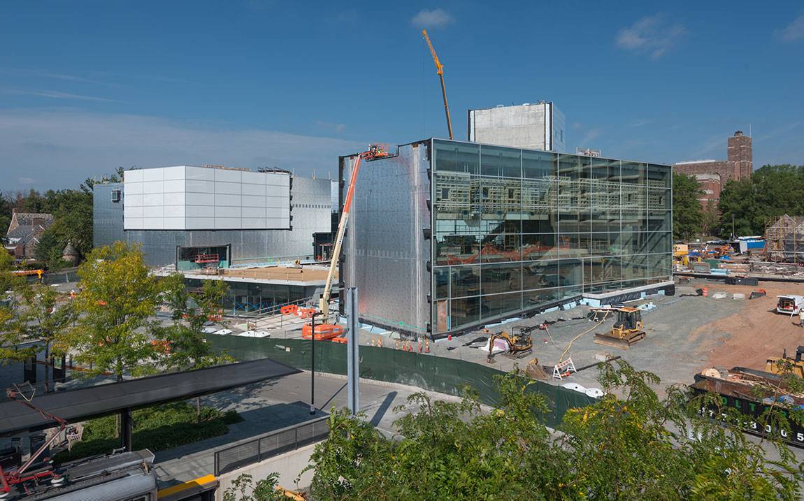 Lewis Center for the Arts construction summer 2016