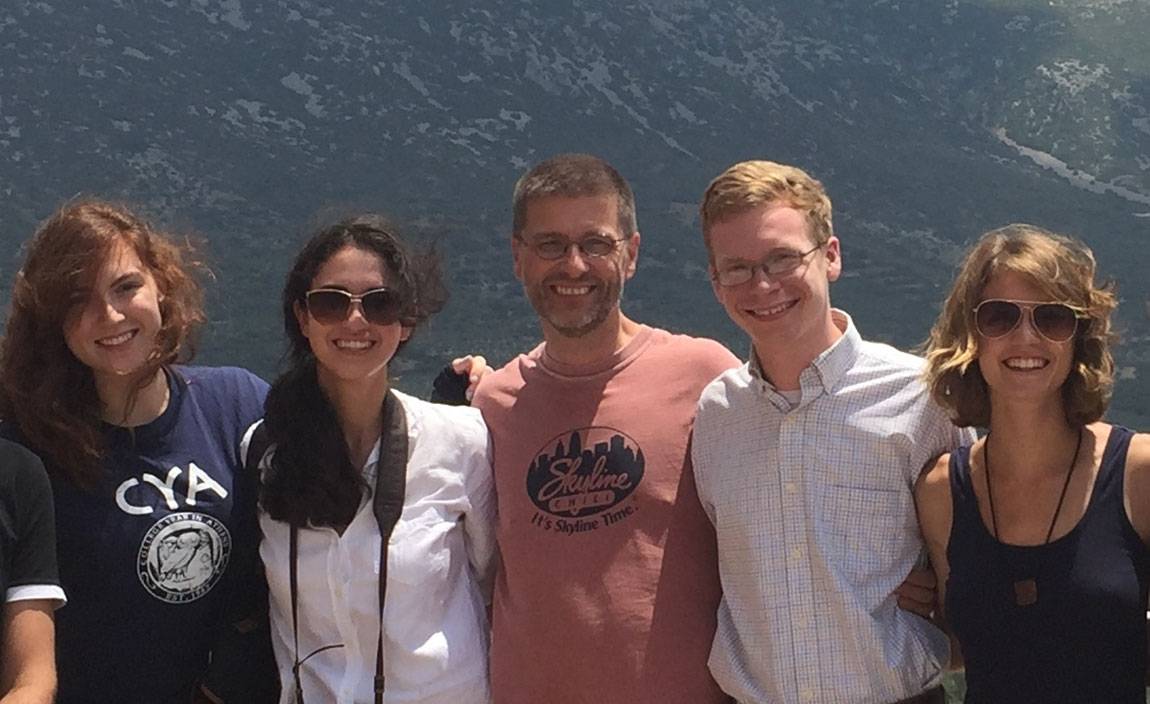 A Tale of Two Countries: Greece - Seminar participants rest at a monastery on the slopes of Mount Helicon
