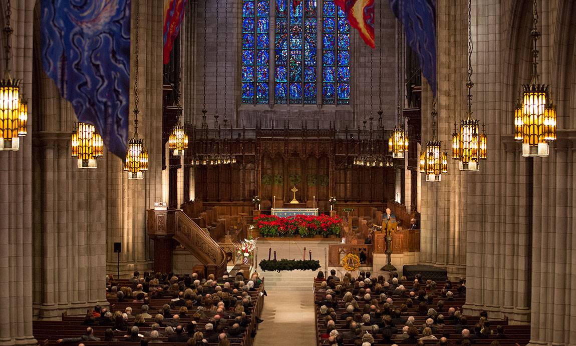 President Bowen memorial service in University Chapel