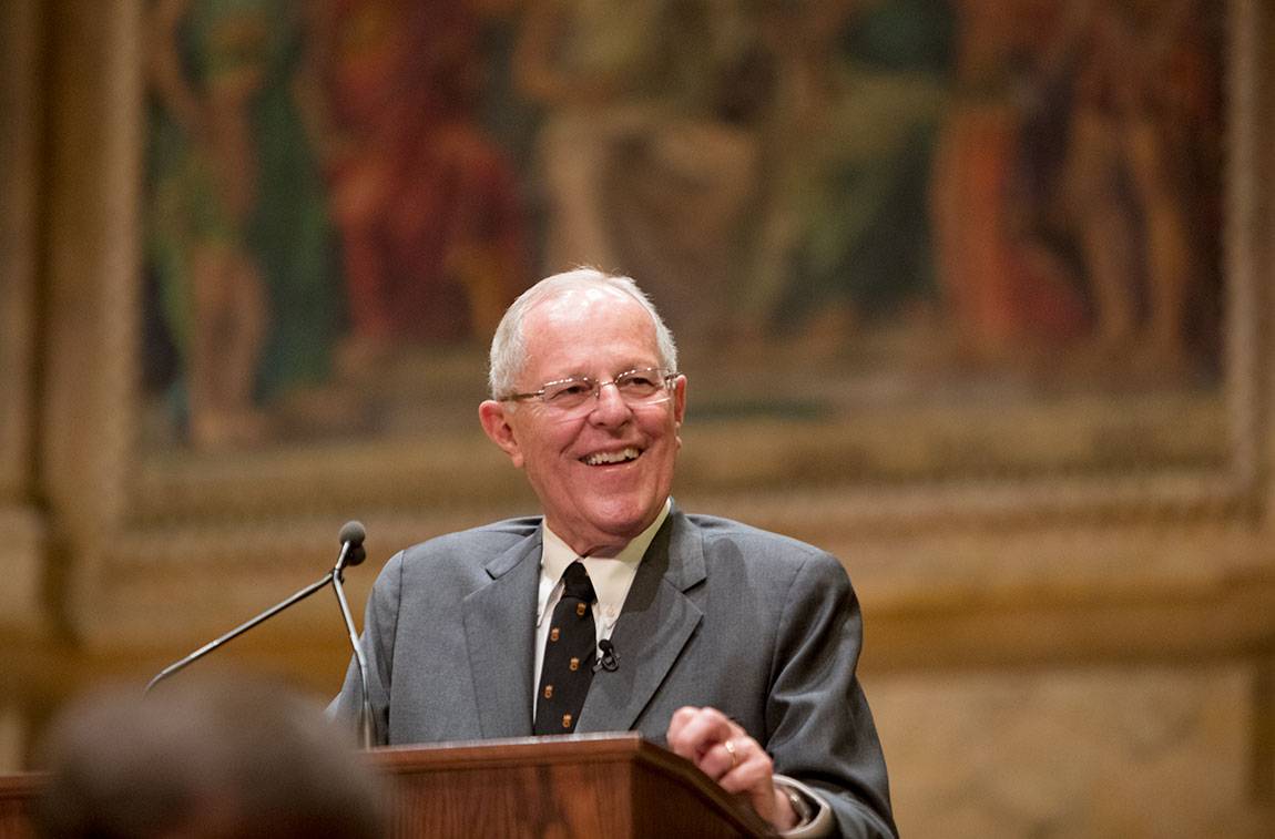 Alumni Day 2017 Pedro Pablo Kuczynski at podium