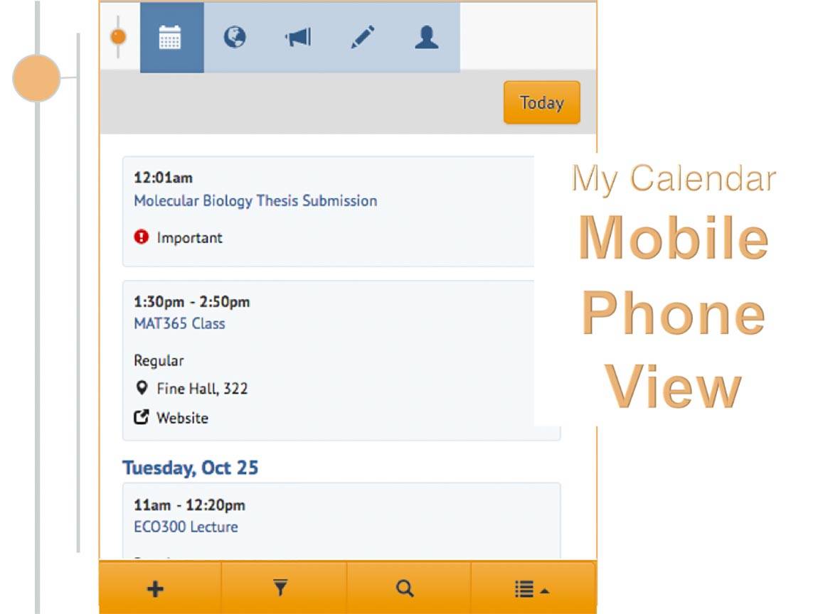 Timeline mobile screenshot