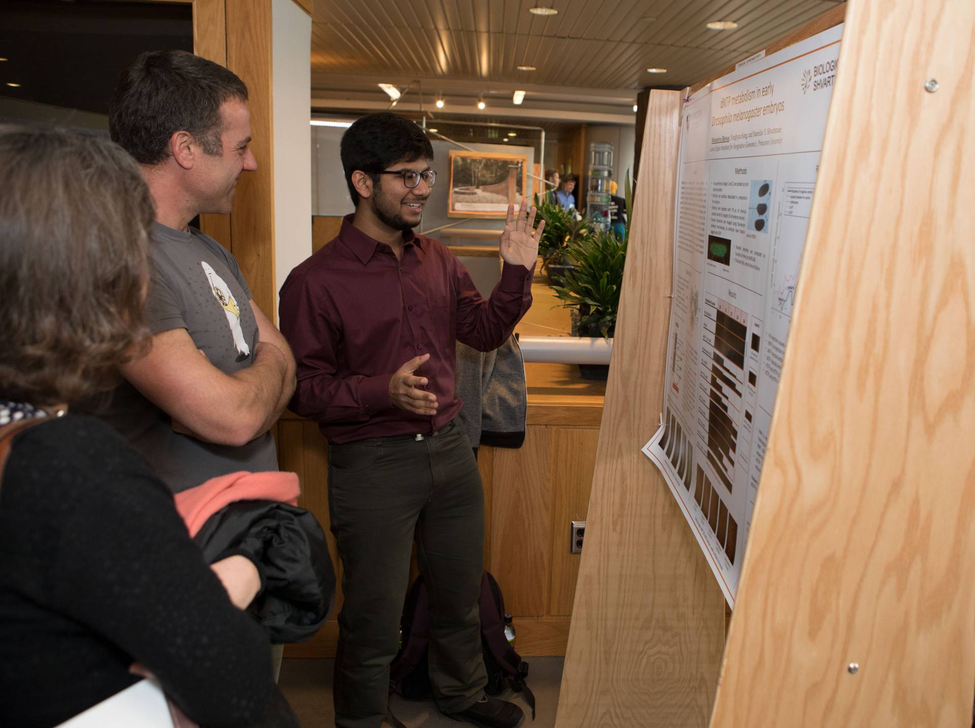 Sophomore Debopriyo Biswas presents at Princeton Research Day