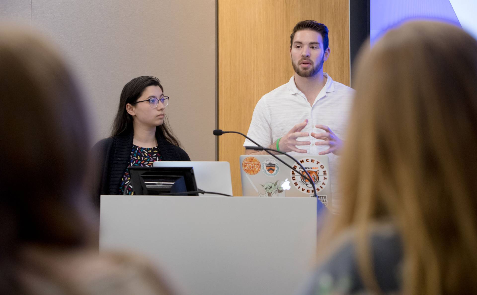 Students presenting in The Ethics of Borders and Migration class