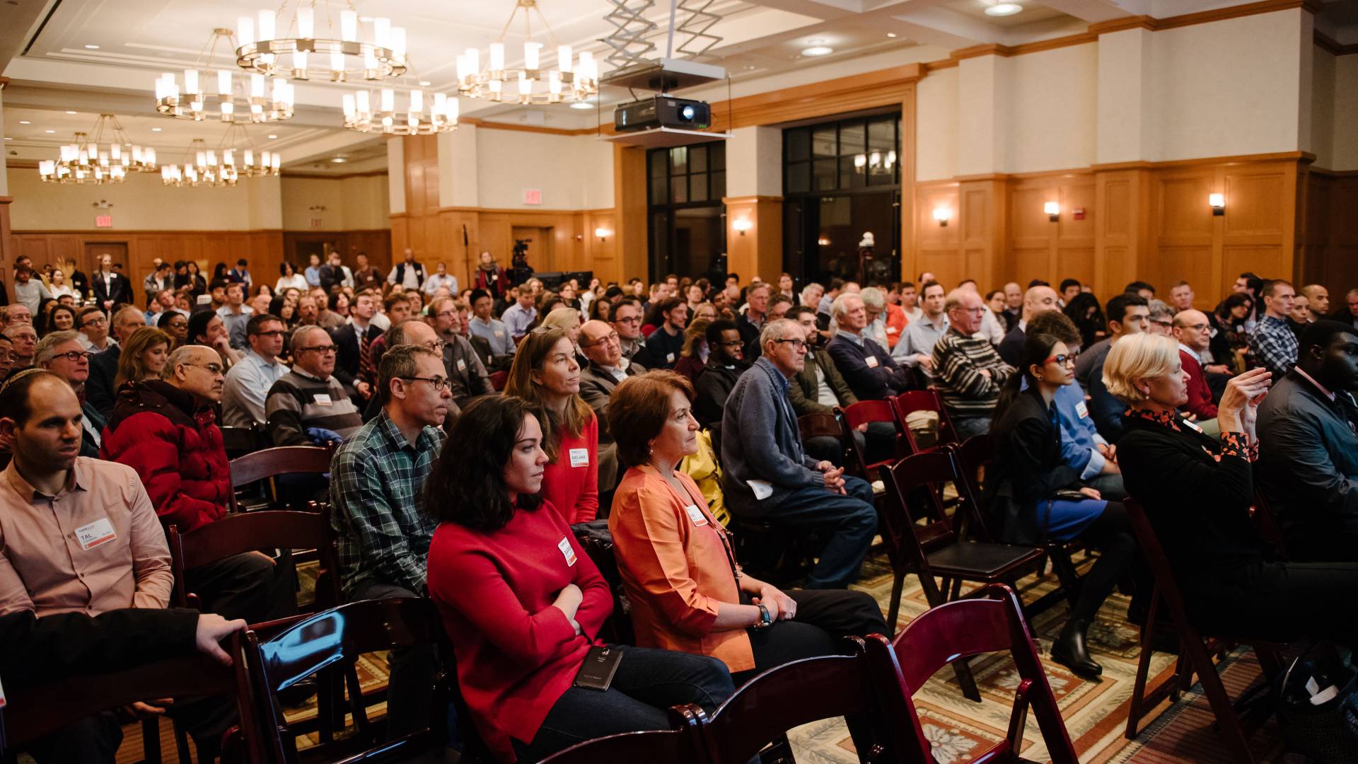Audience members at TigerTalks in the City
