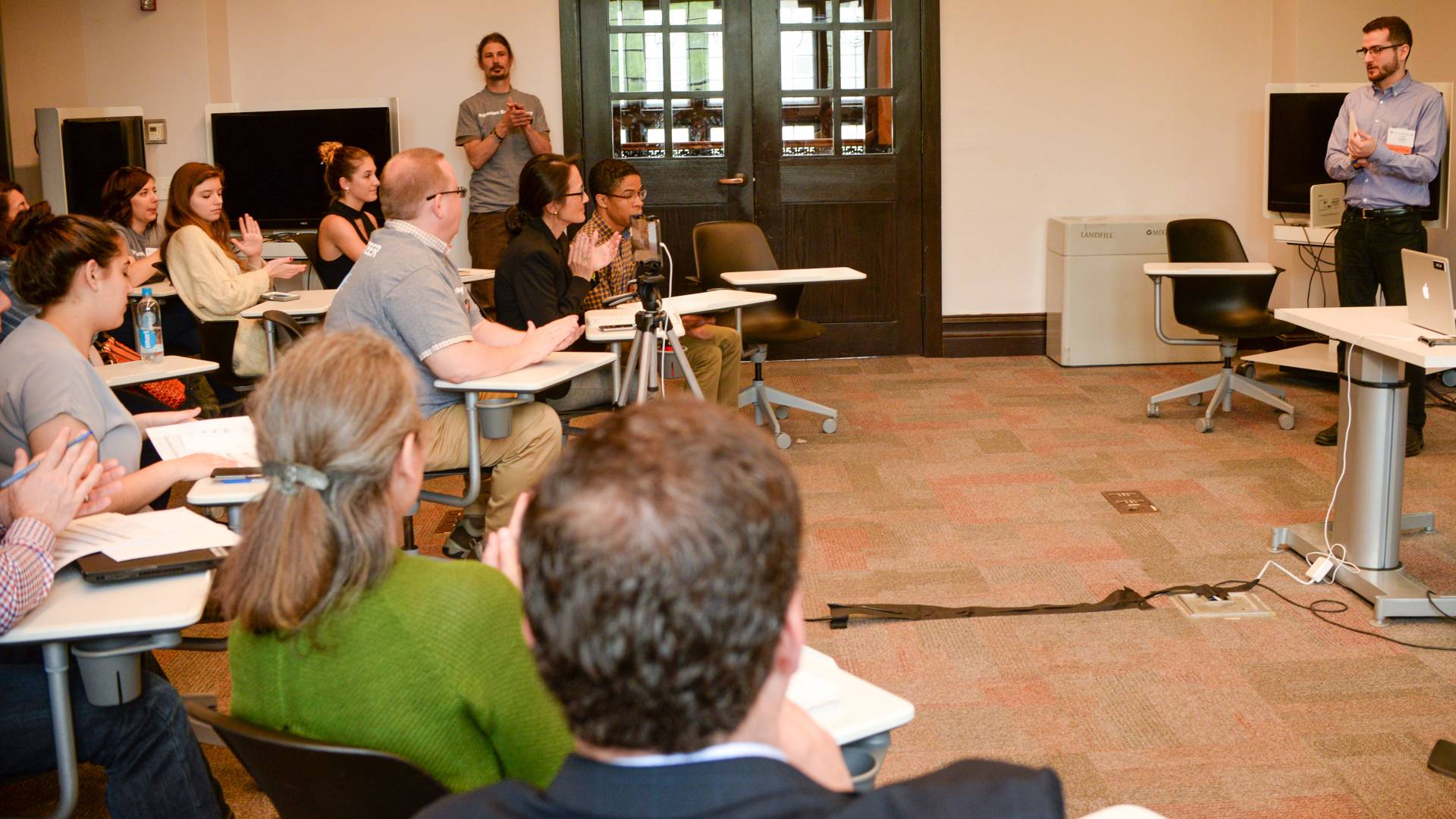Luis Gerra giving a talk at Princeton Research Day