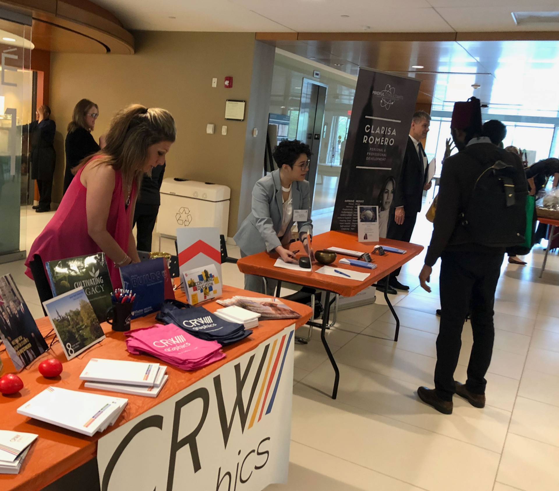 Display tables from the diversity summit vendor fair