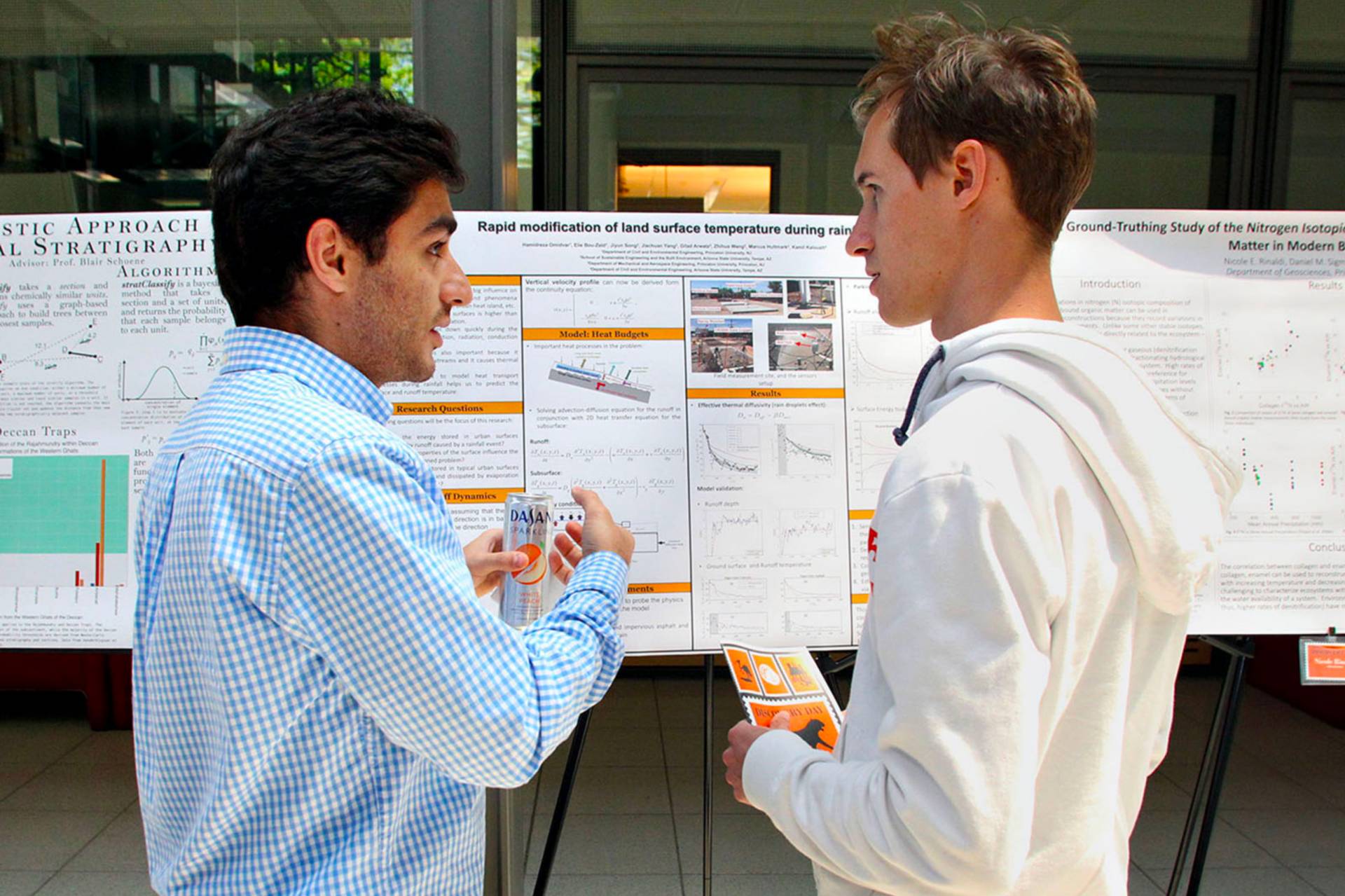 Hamid Omidvar presents his poster