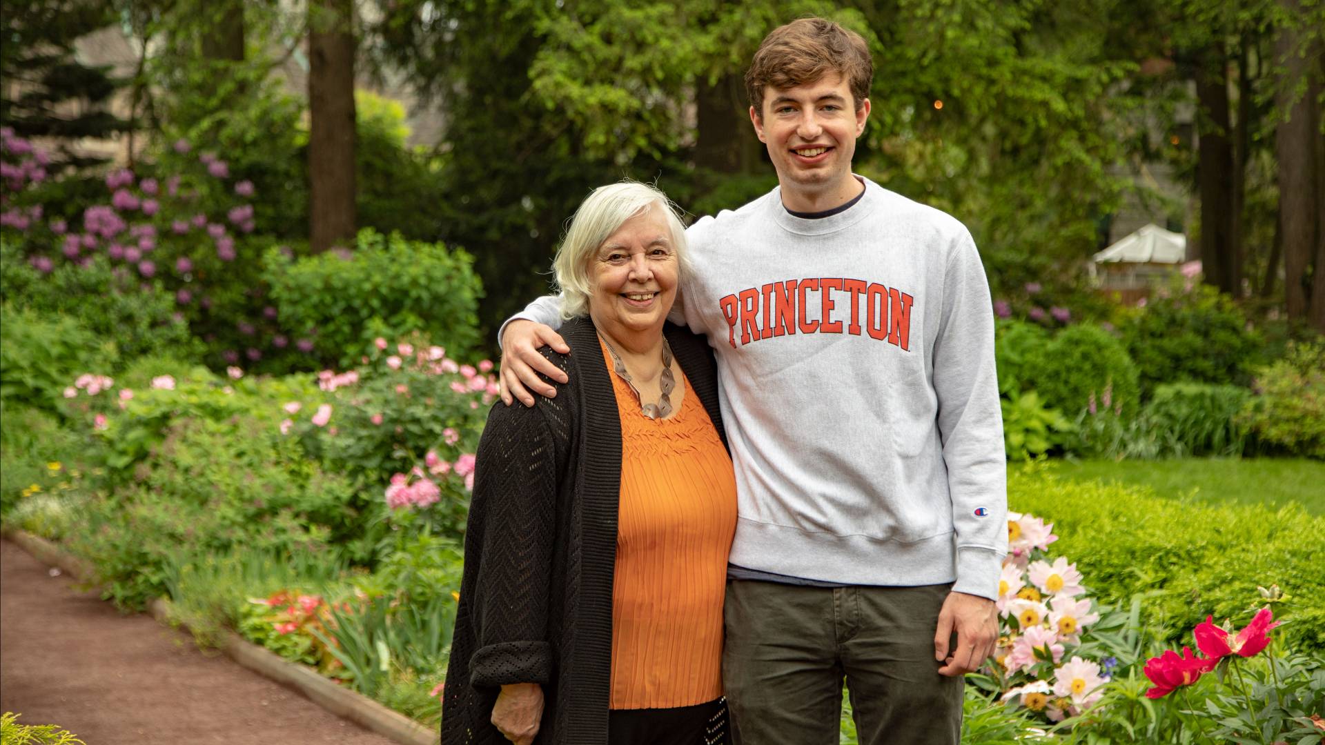 Sharon Naeole ’78 with grandson Sullivan Hughes in Prospect Gardens