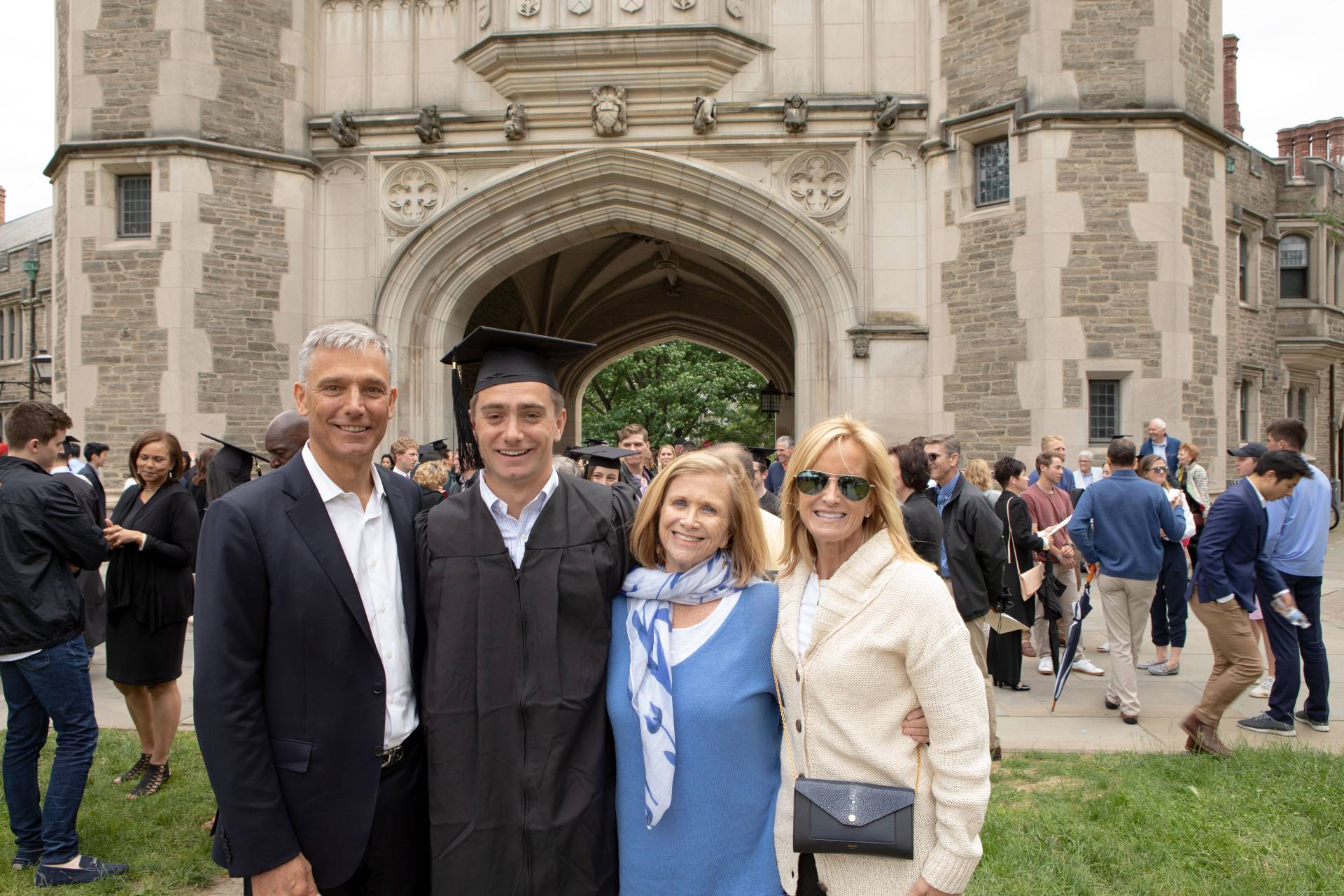 Ryan Hammarskjold with family after Baccalaureate ceremony