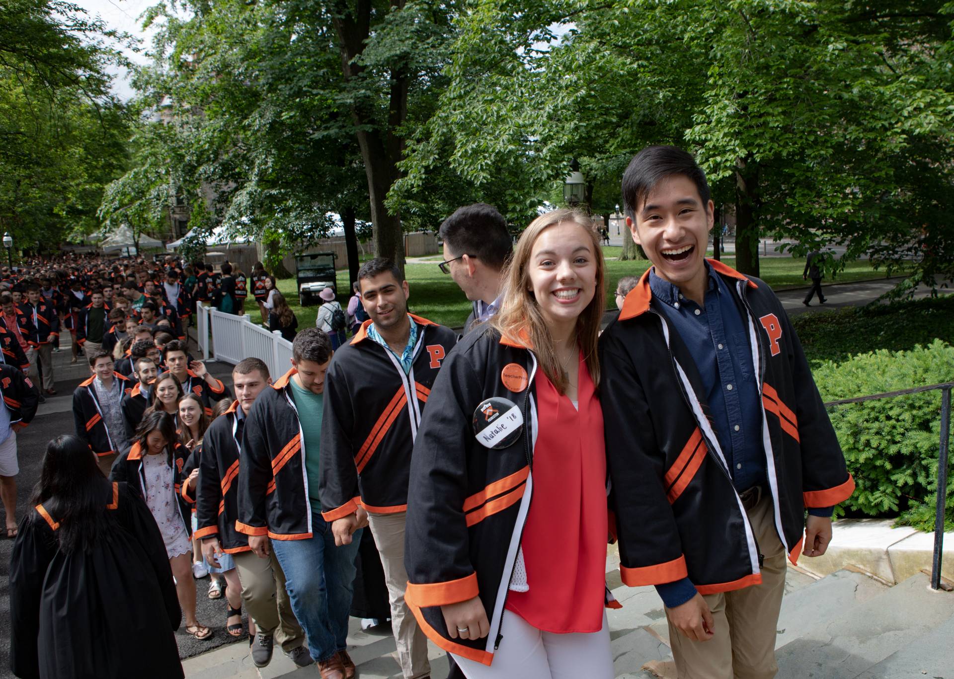 Students walking to Class Day ceremony
