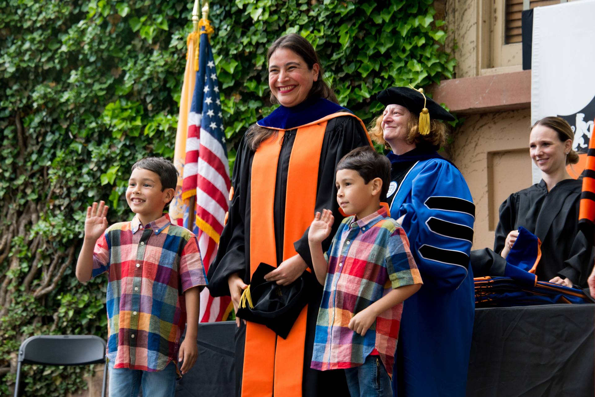 Benjamin and Leonardo Cardenas Chávez proudly share the stage with their mother, Ireri Elizabeth Chávez Bárcenas