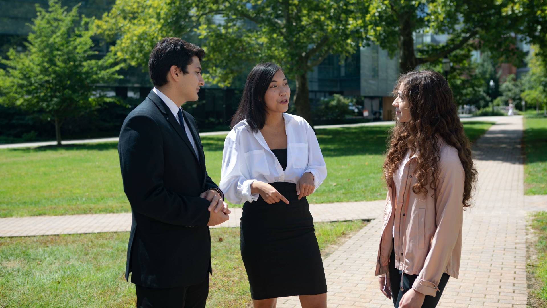 Abraham Cruz-Pena, Lucy Chuang and Sabrina Sequeria