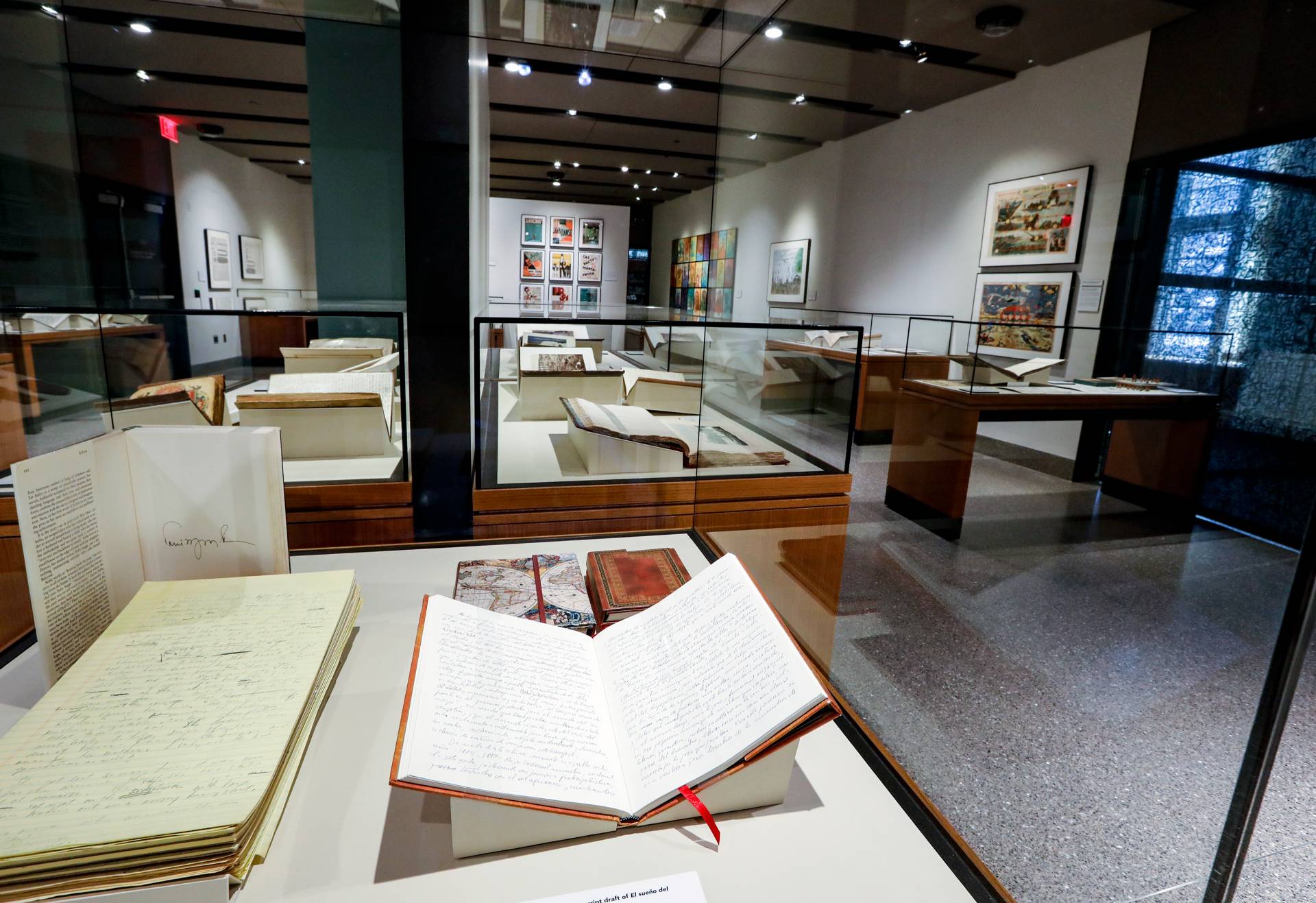 Books on display in Milberg Gallery