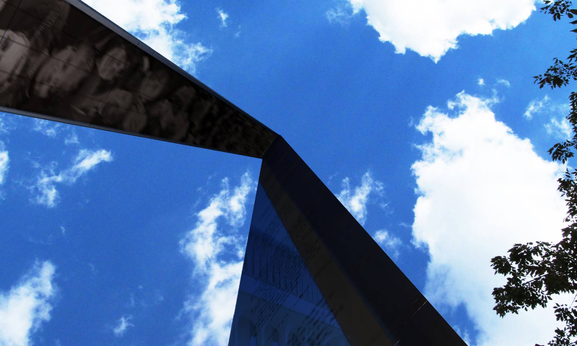 Rendering of where the panels of the marker meet facing the sky