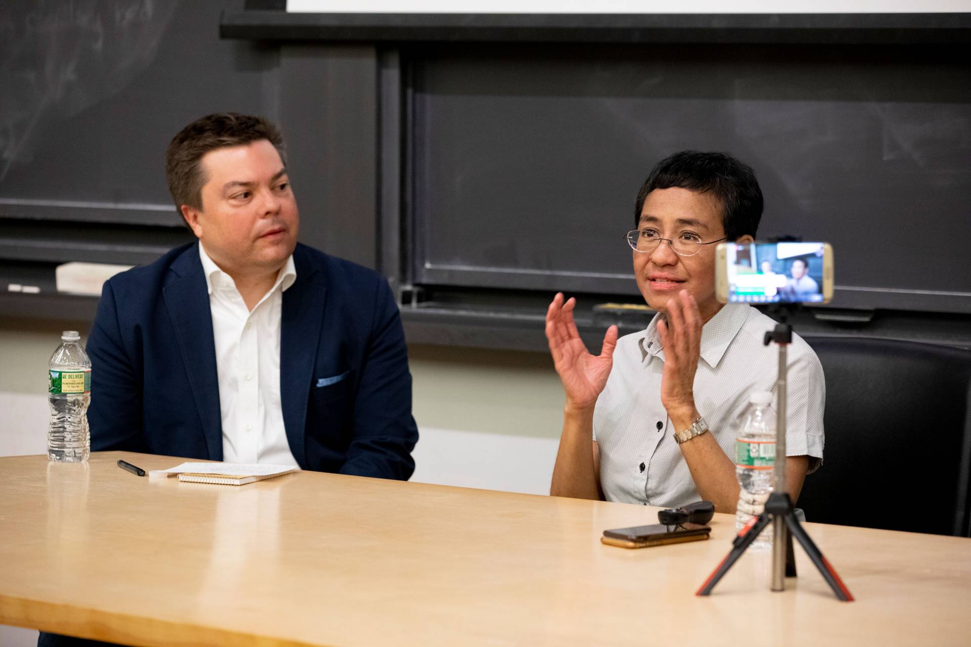 Maria Ressa with Tom Weber