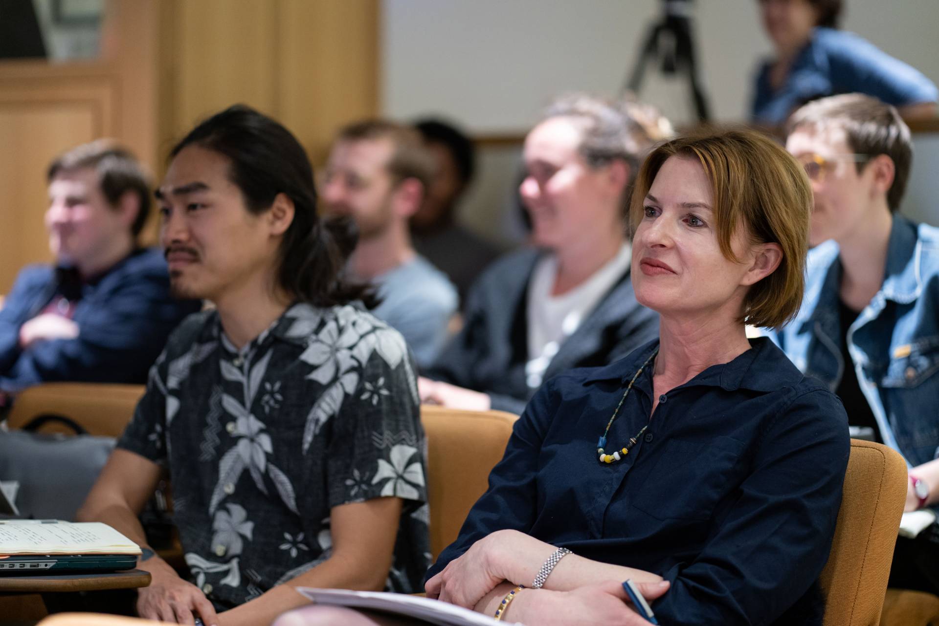 Sarah Rivett sitting audience