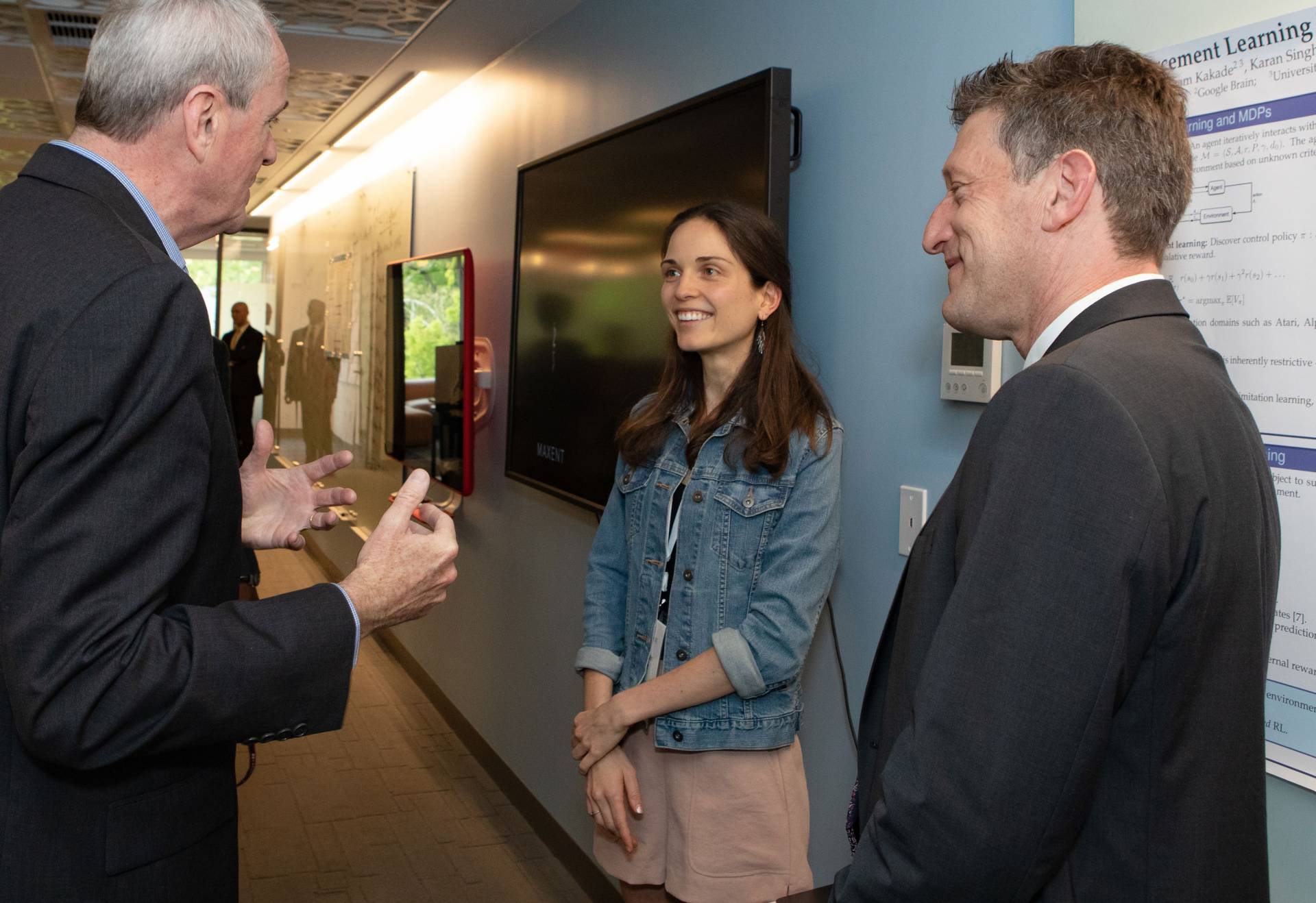 Abby Van Soest speaking with Phil Murphy and Andrew Zwicker