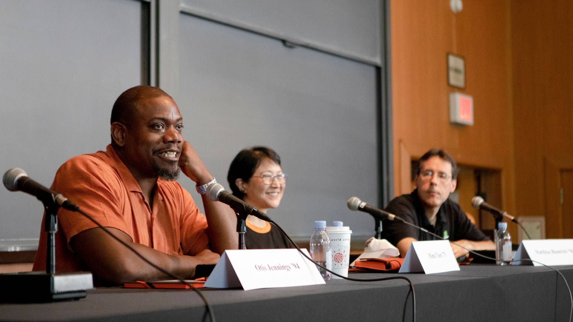 Alumni speak on a panel on Artificial Intelligence