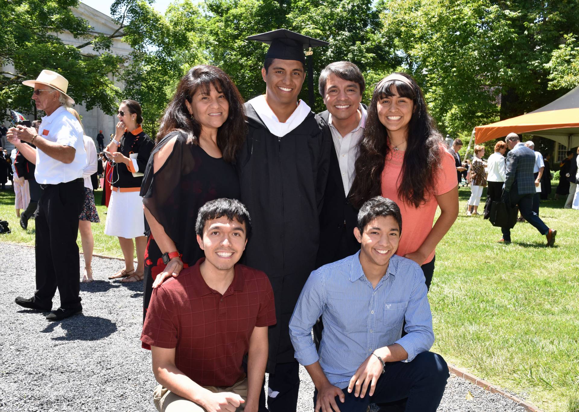 Martinez family standing together