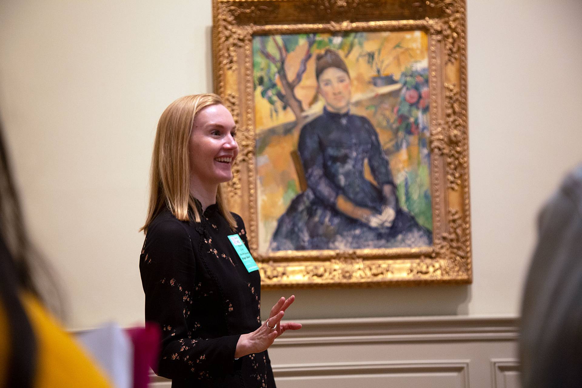 Alsdorf standing in front of painting