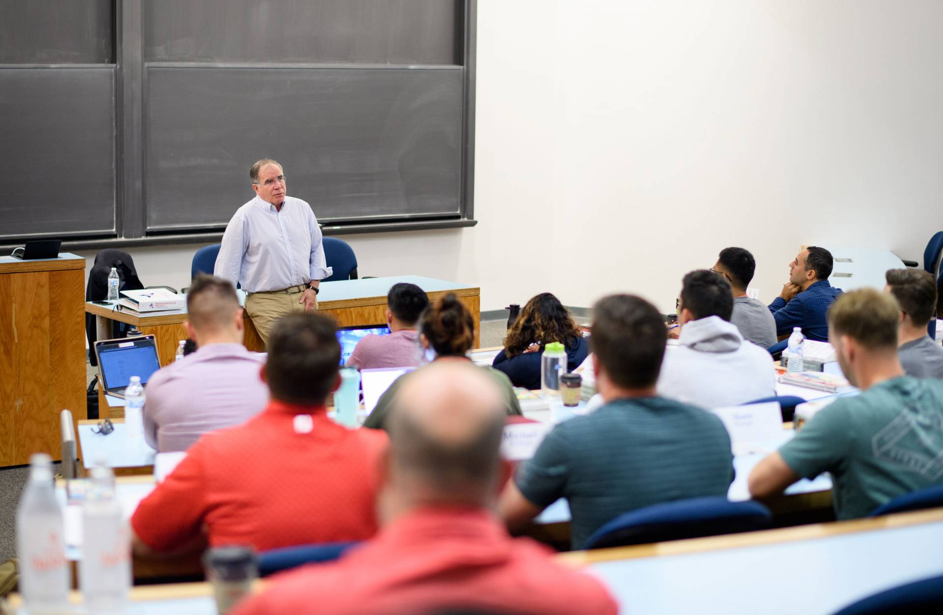 Professor standing in front of class