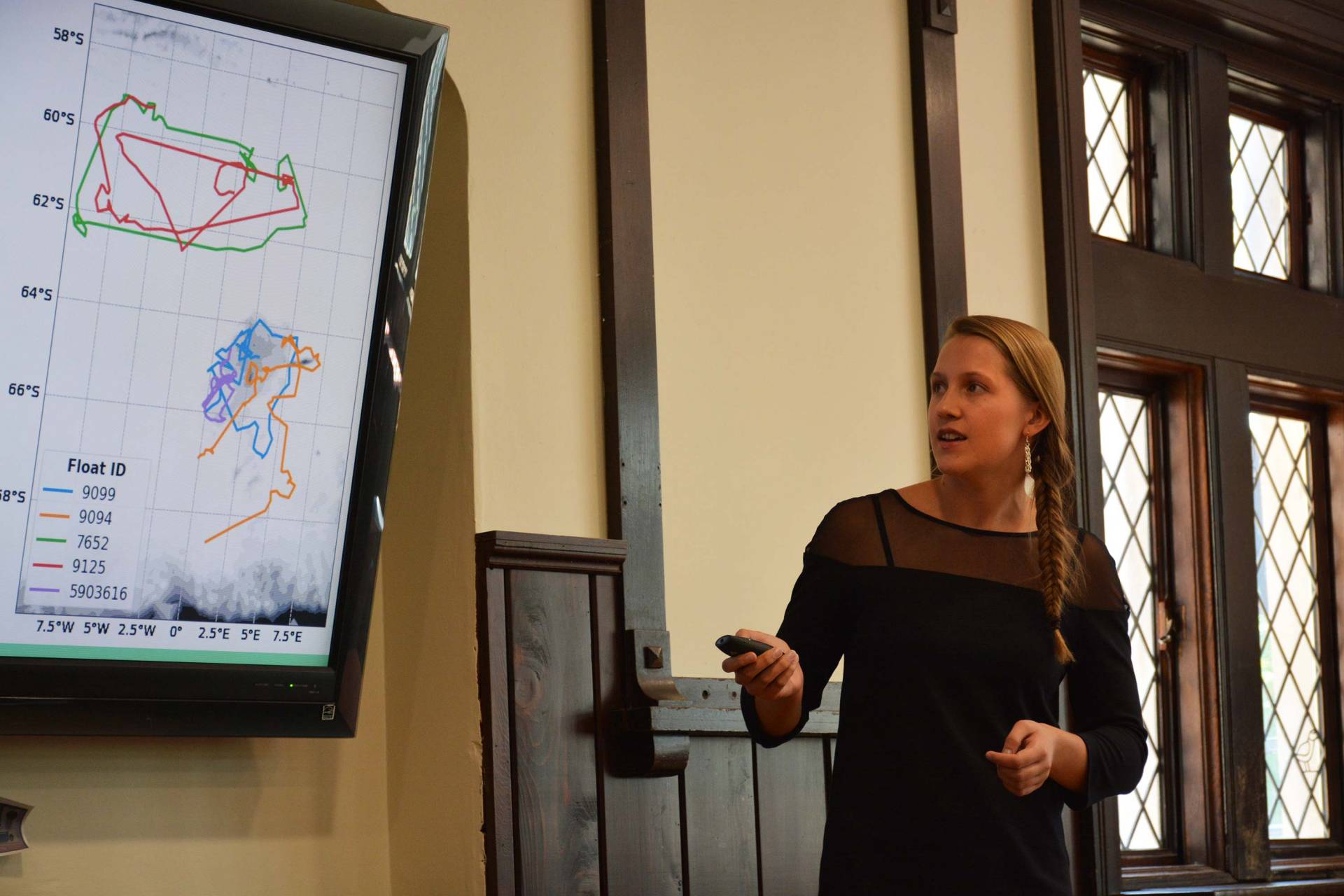 Lauren von Berg presenting findings