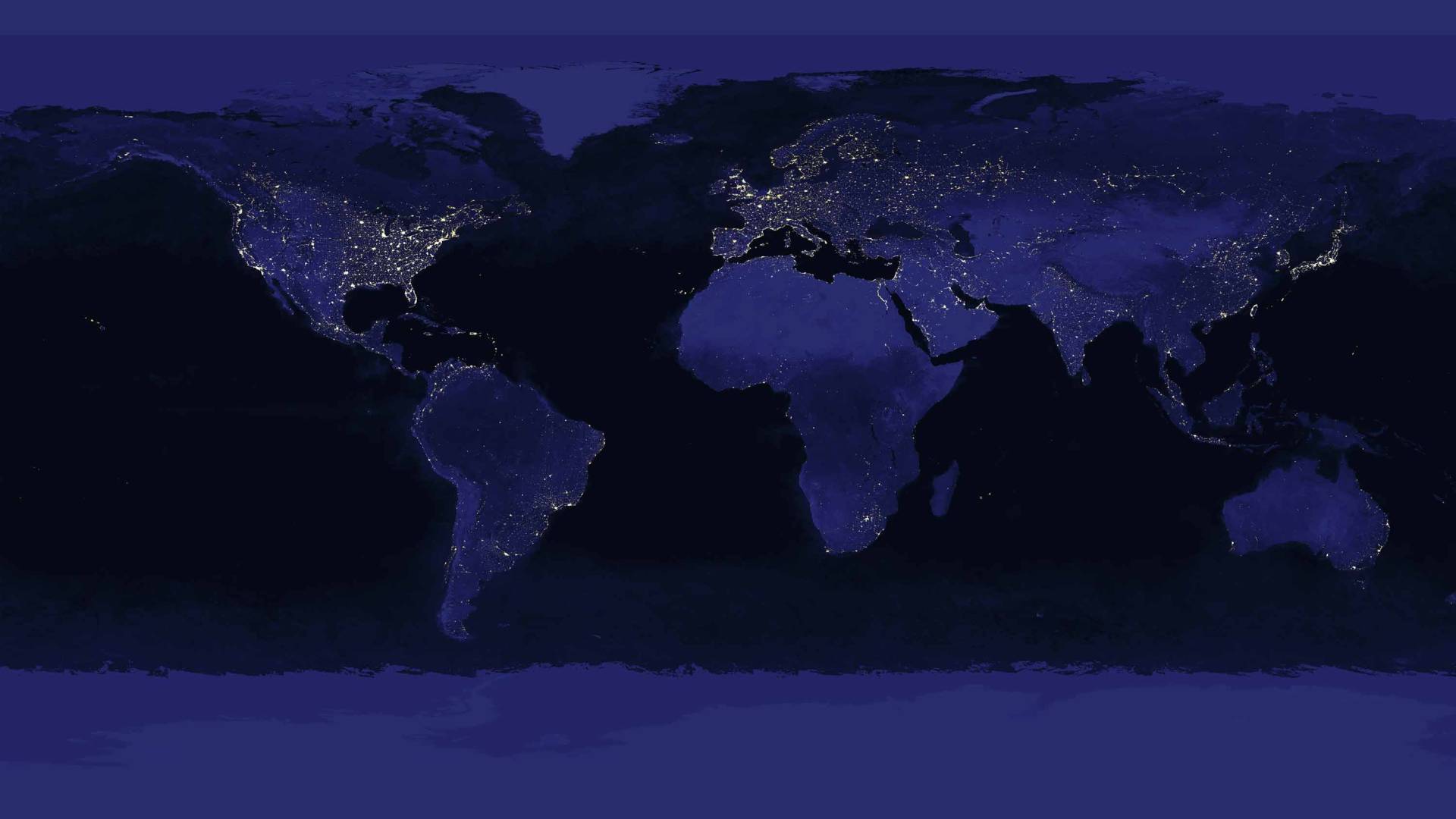 Electric lights turn on around the world