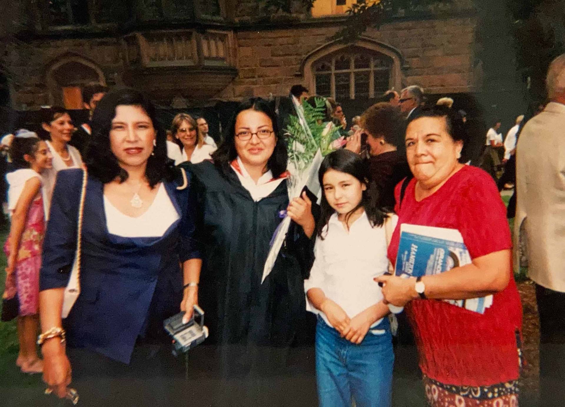 Jennifer Morton and her family at Commencement