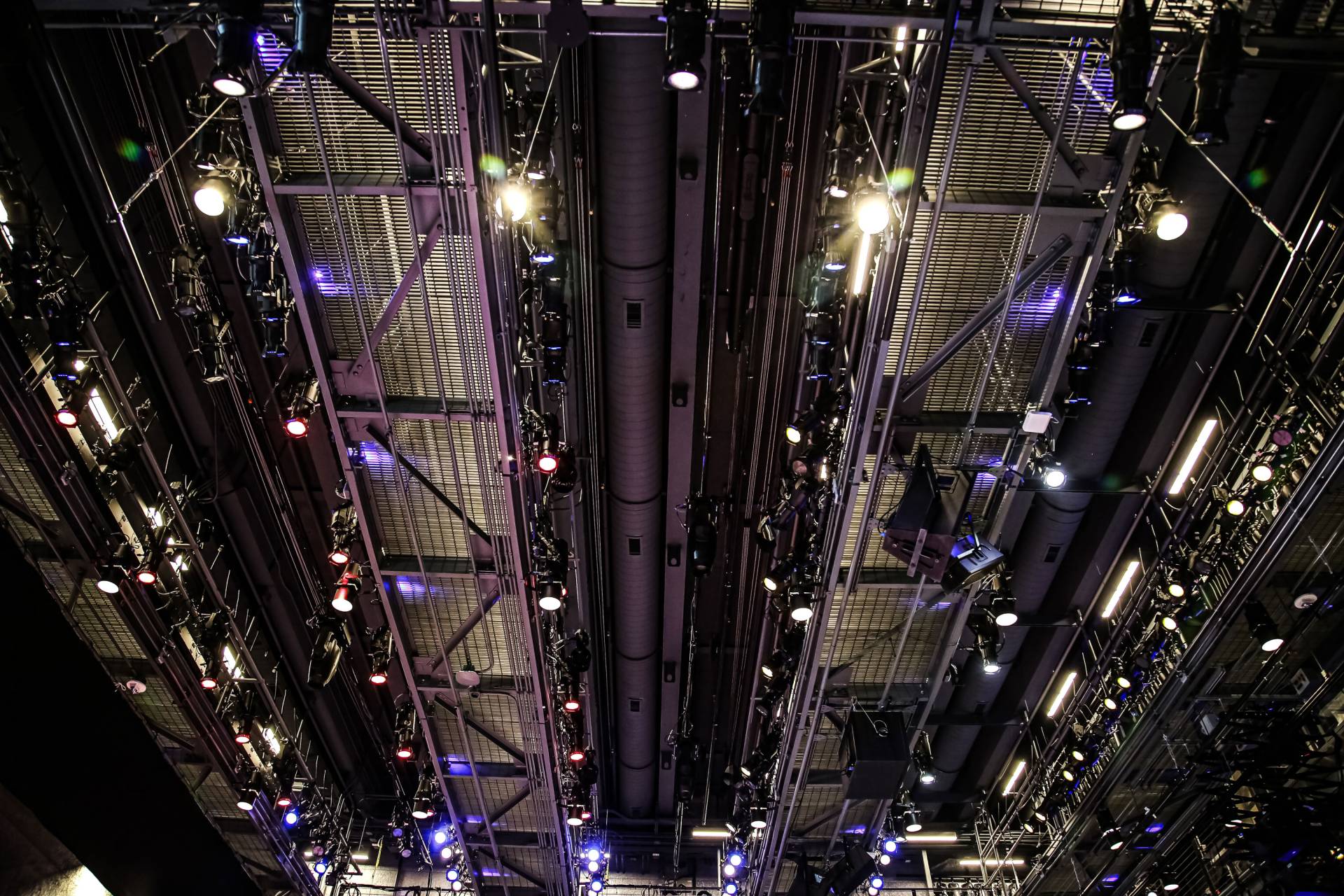 Light set up in theater