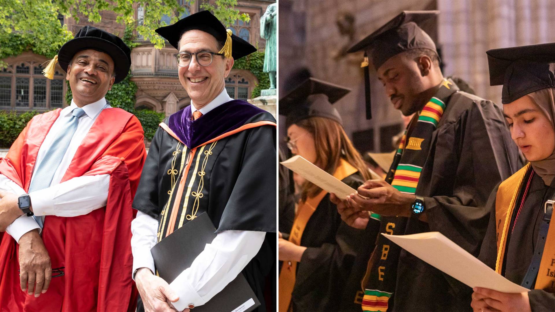 Kwame Anthony Appiah and President Eisgruber process into the chapel and students sing hymns