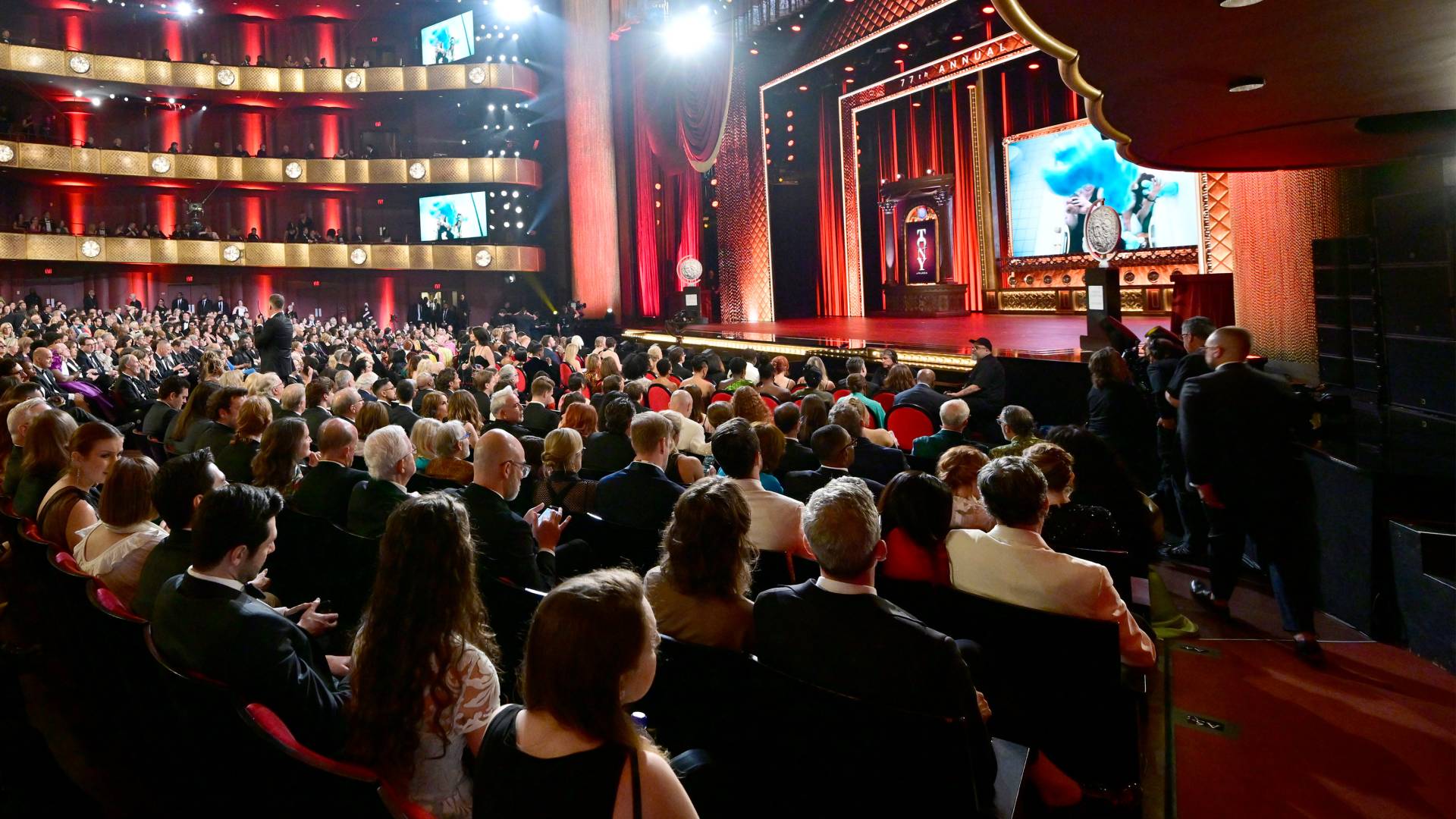 The stage and audience at the Tony Awards