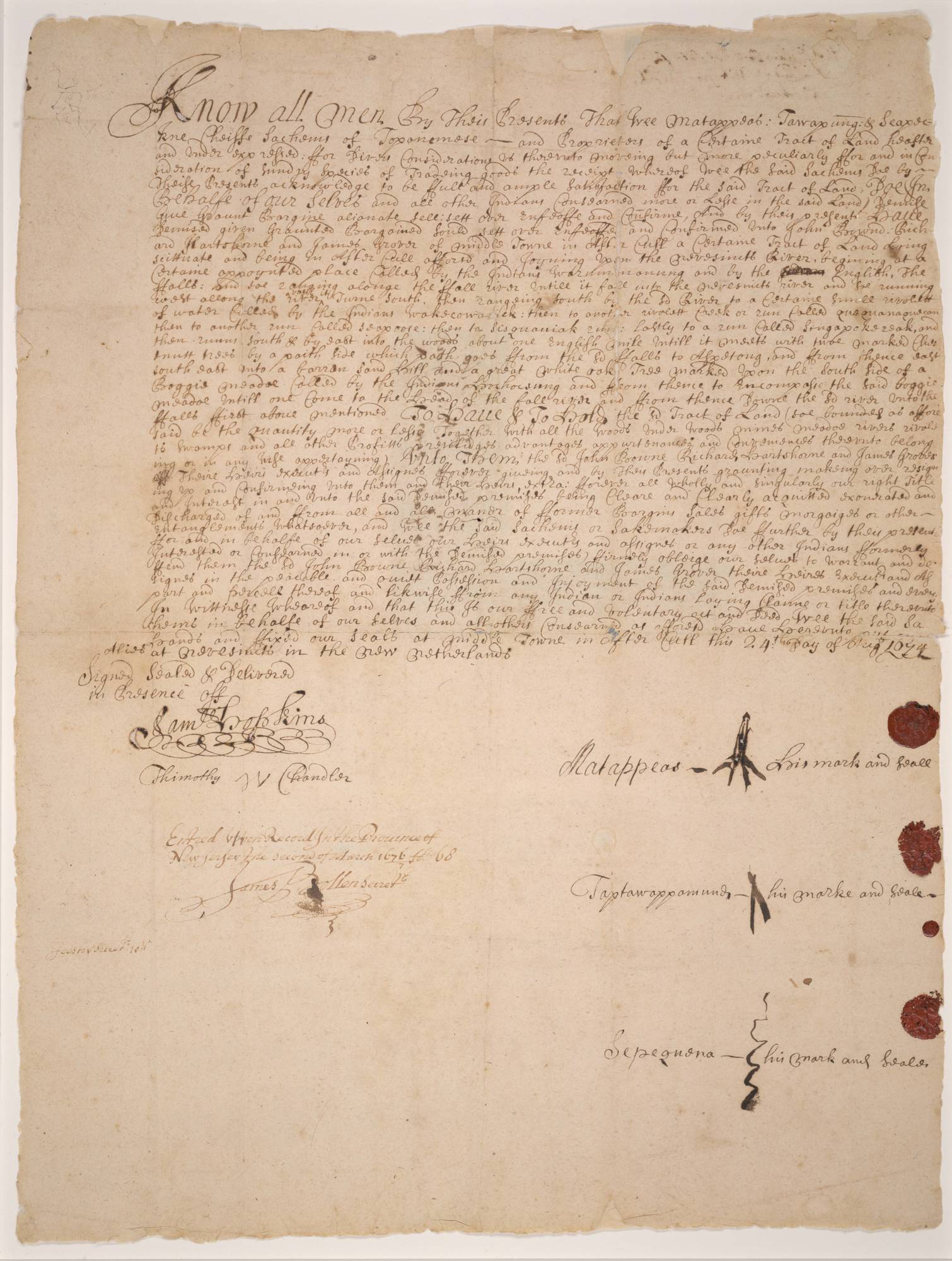 Old document with ink writing.
