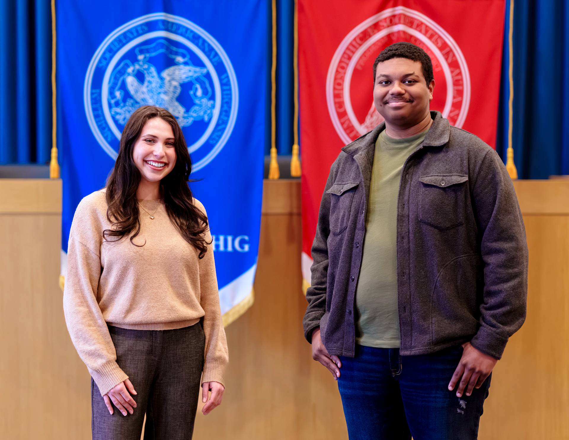 Princeton students Sophia Burnston and Jaden Stewart