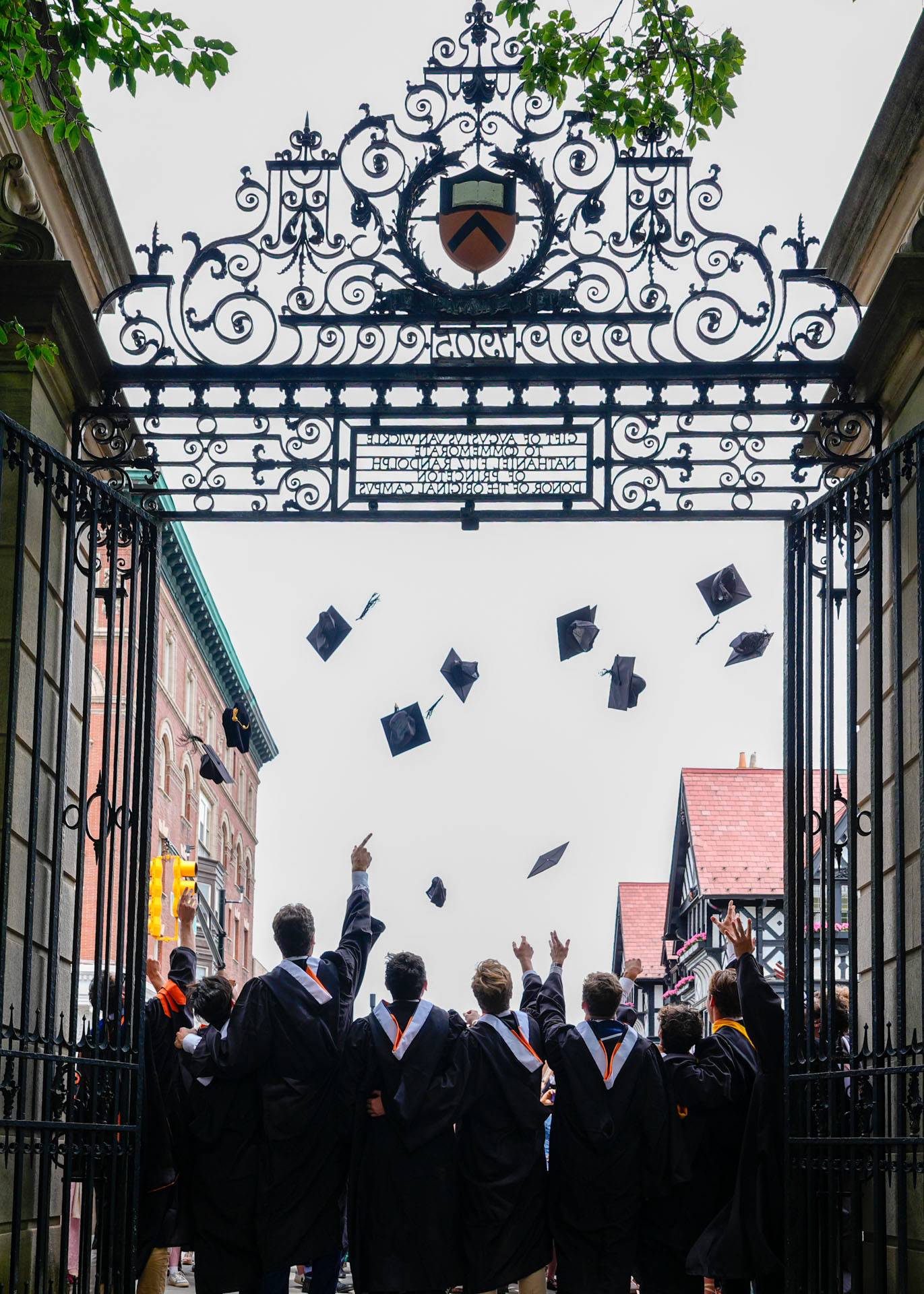 Princeton students celebrate walking through FitzRandolph Gate