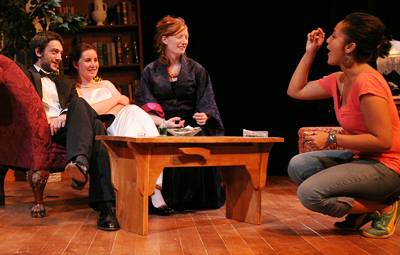 Members of the cast rehearse a scene with director Lileana Blain-Cruz